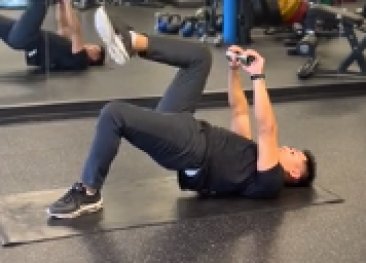 Weighted Marching Glute Bridge